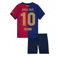 Barcelona Ansu Fati #10 Koszulka Podstawowa dzieci 2024-25 Krótki Rękaw (+ krótkie spodenki)